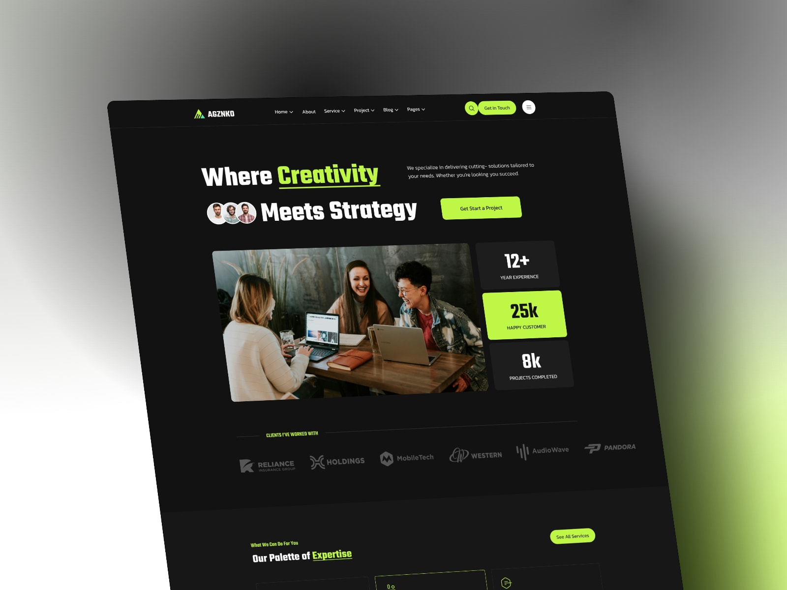 Screenshot 1 of AgencyCreative