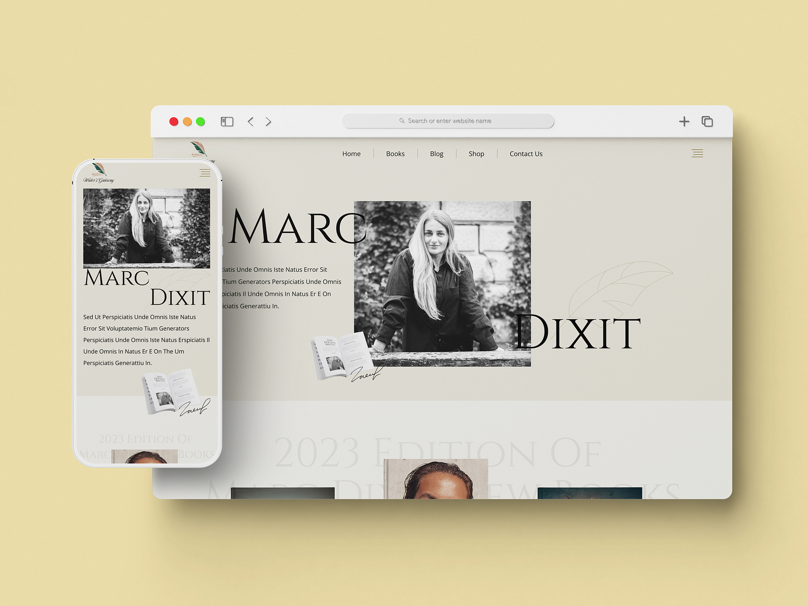 Screenshot 1 of 📚 Author Website