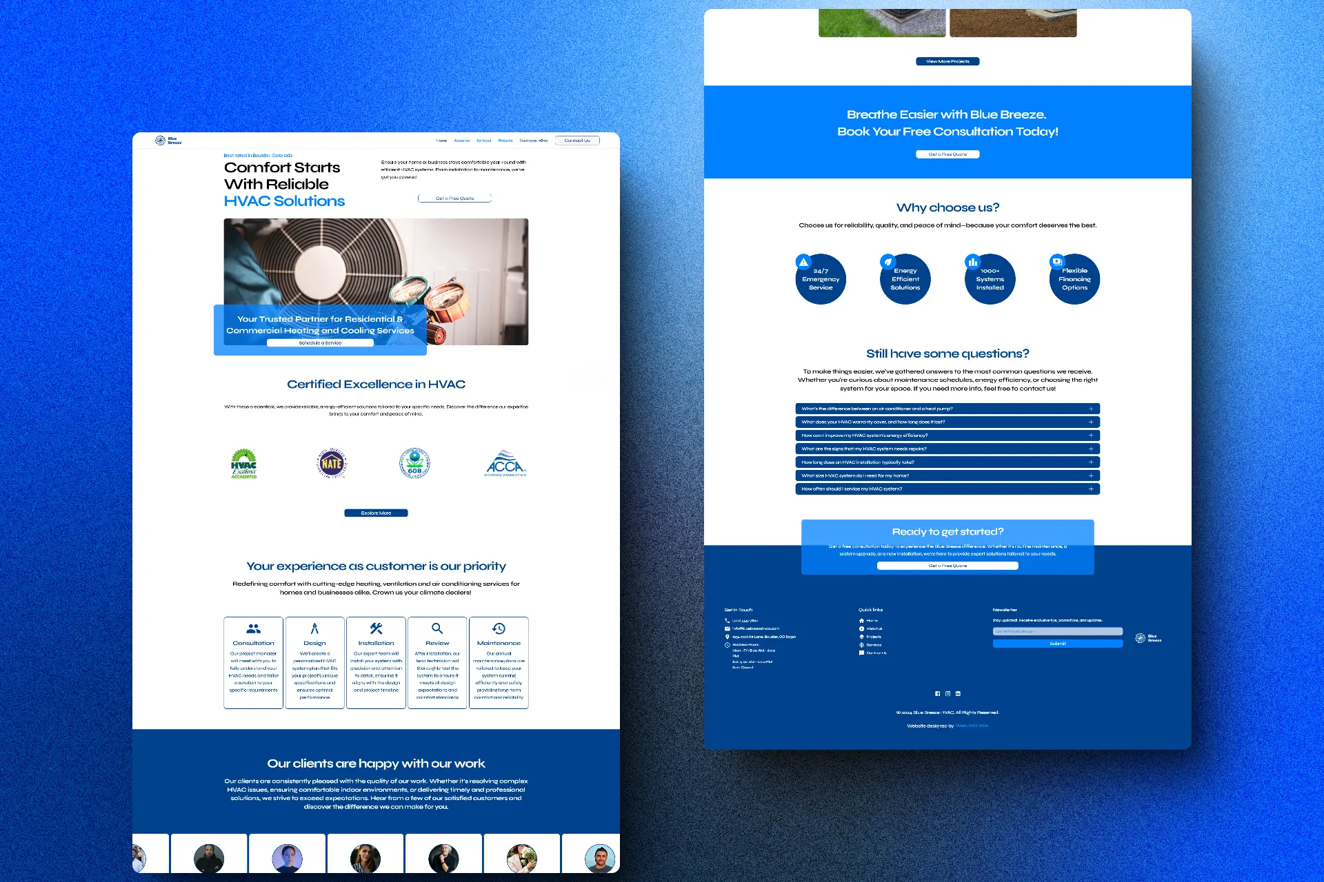 Screenshot 1 of BlueBreeze HVAC