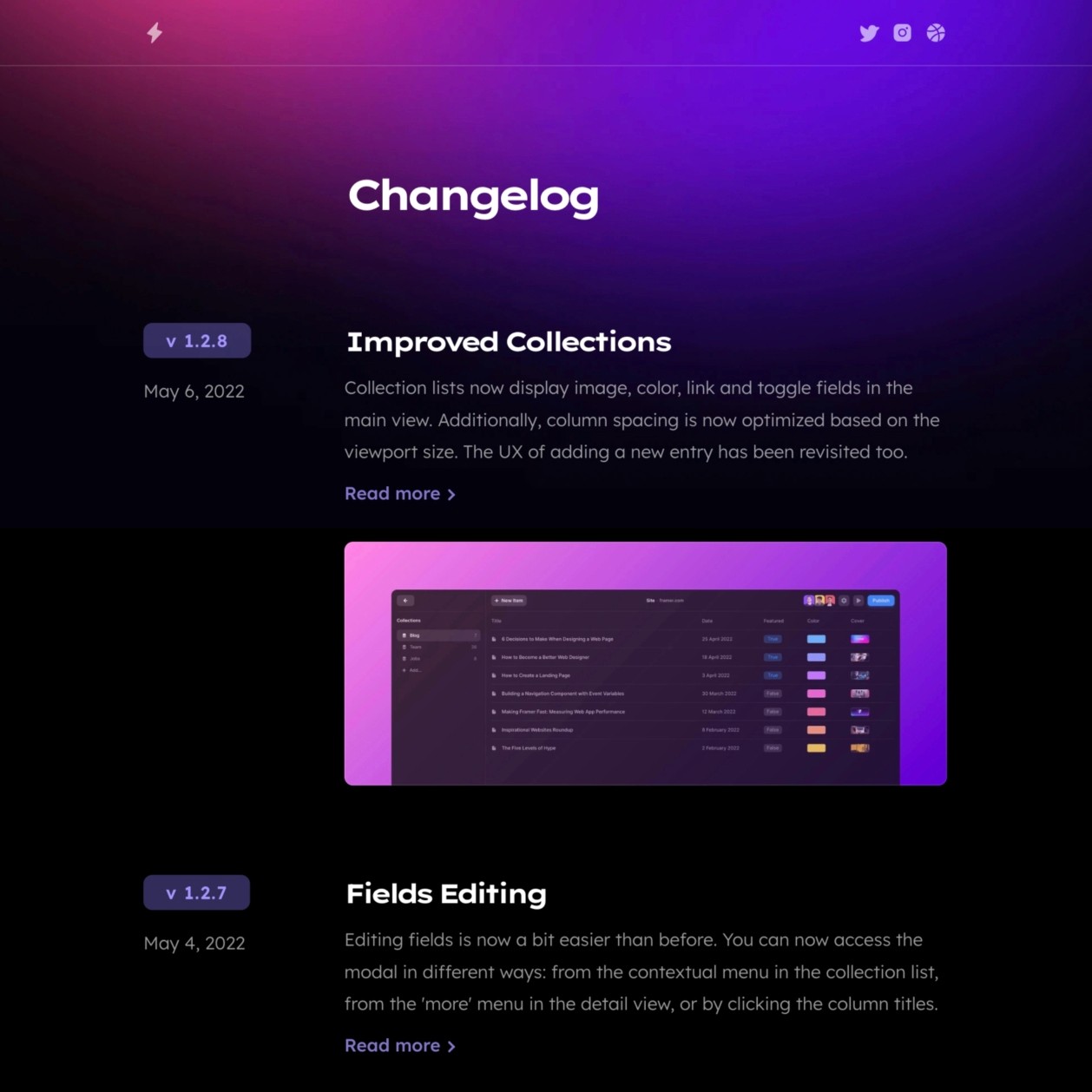 Screenshot 1 of Changelog