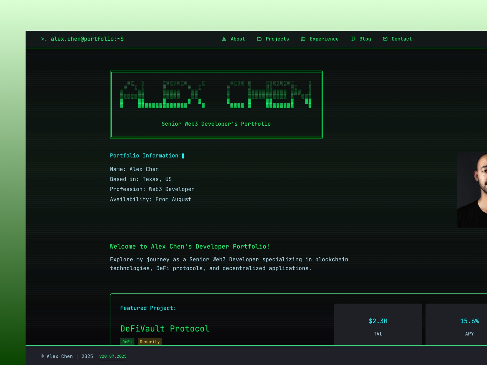 Screenshot 1 of CLIfolio