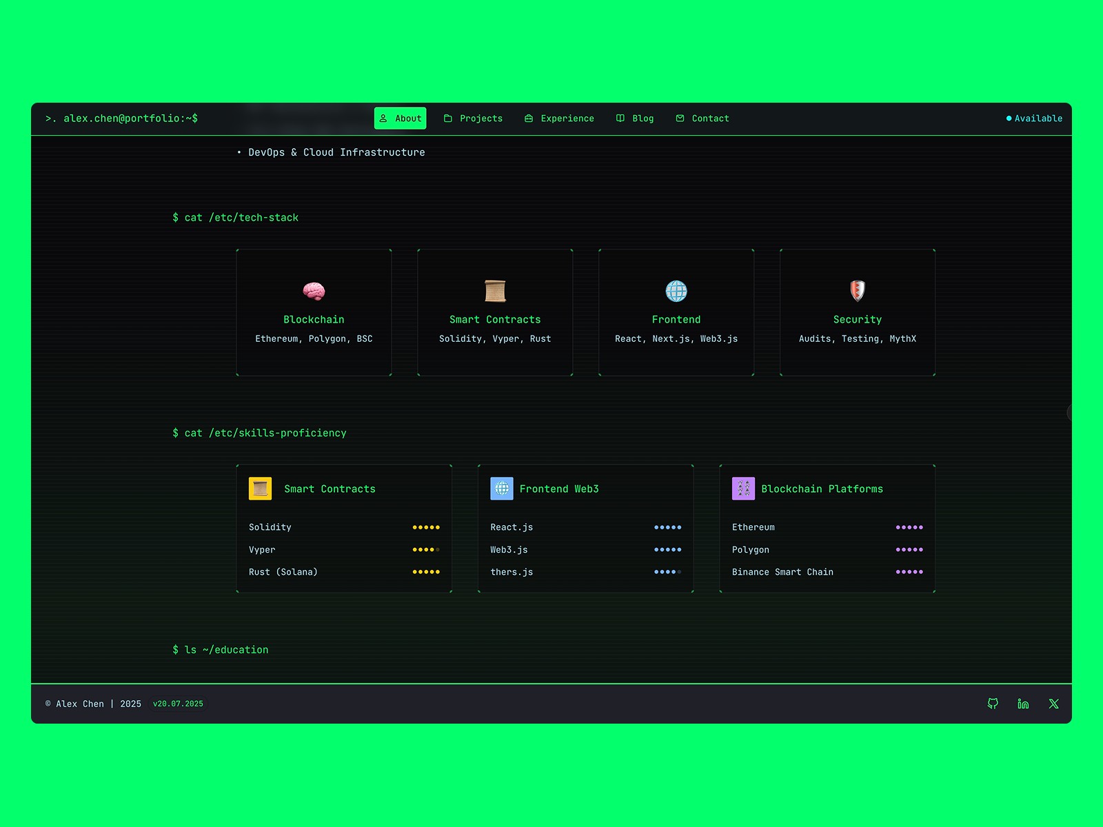 Screenshot 2 of CLIfolio