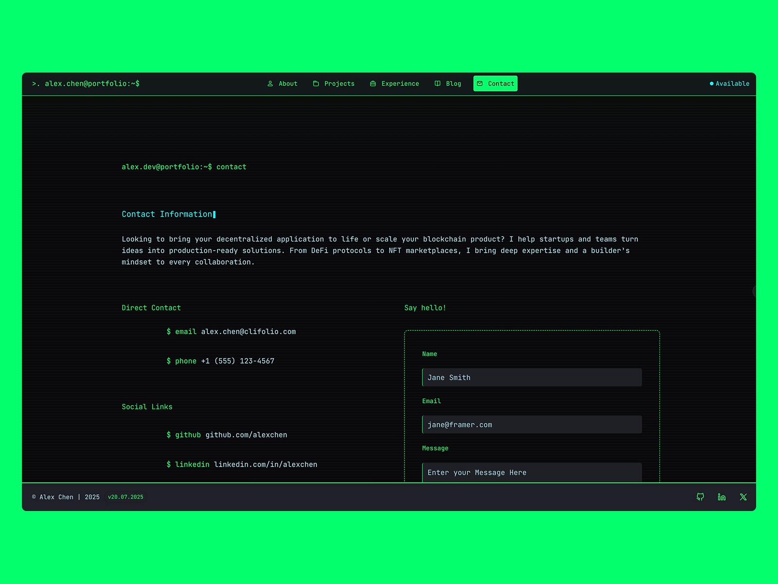 Screenshot 4 of CLIfolio