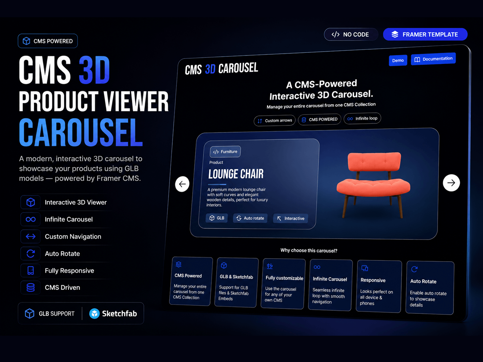 Screenshot 1 of CMS 3D Carousel
