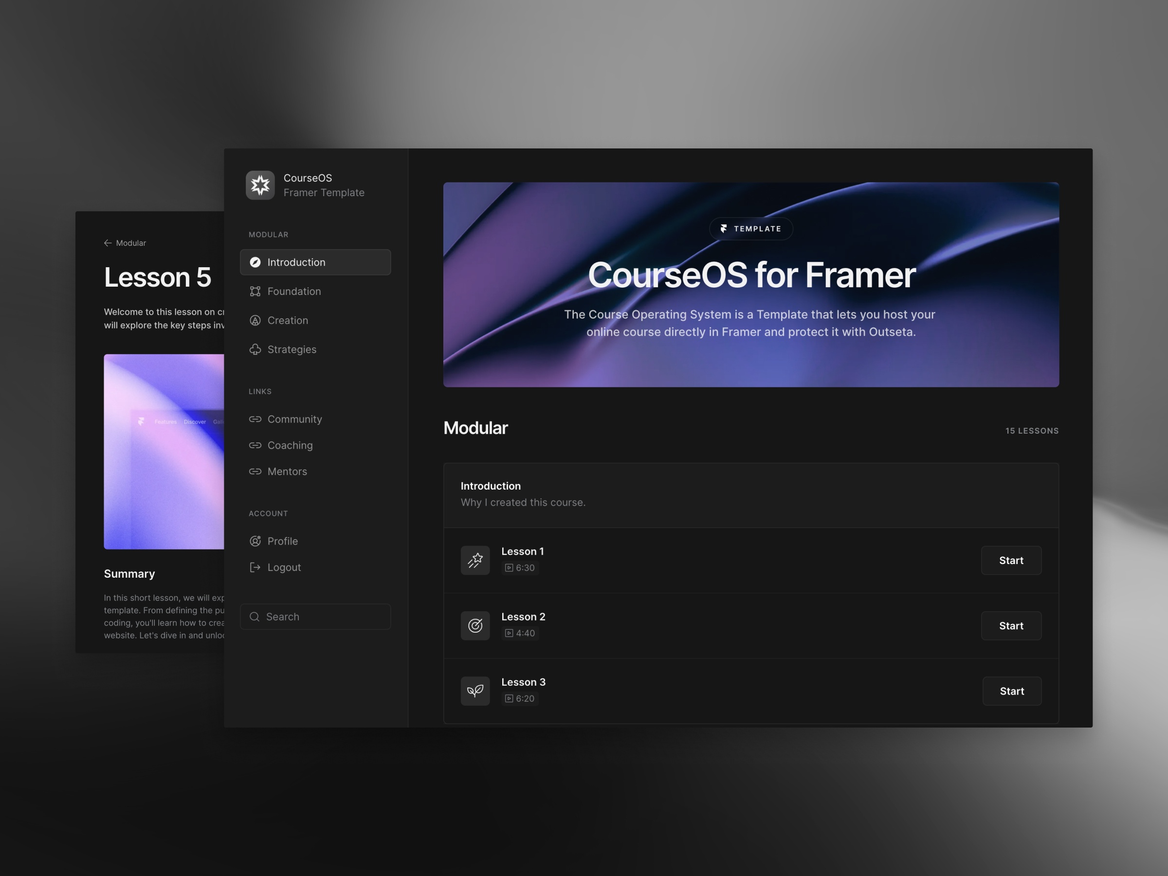 Screenshot 1 of CourseOS