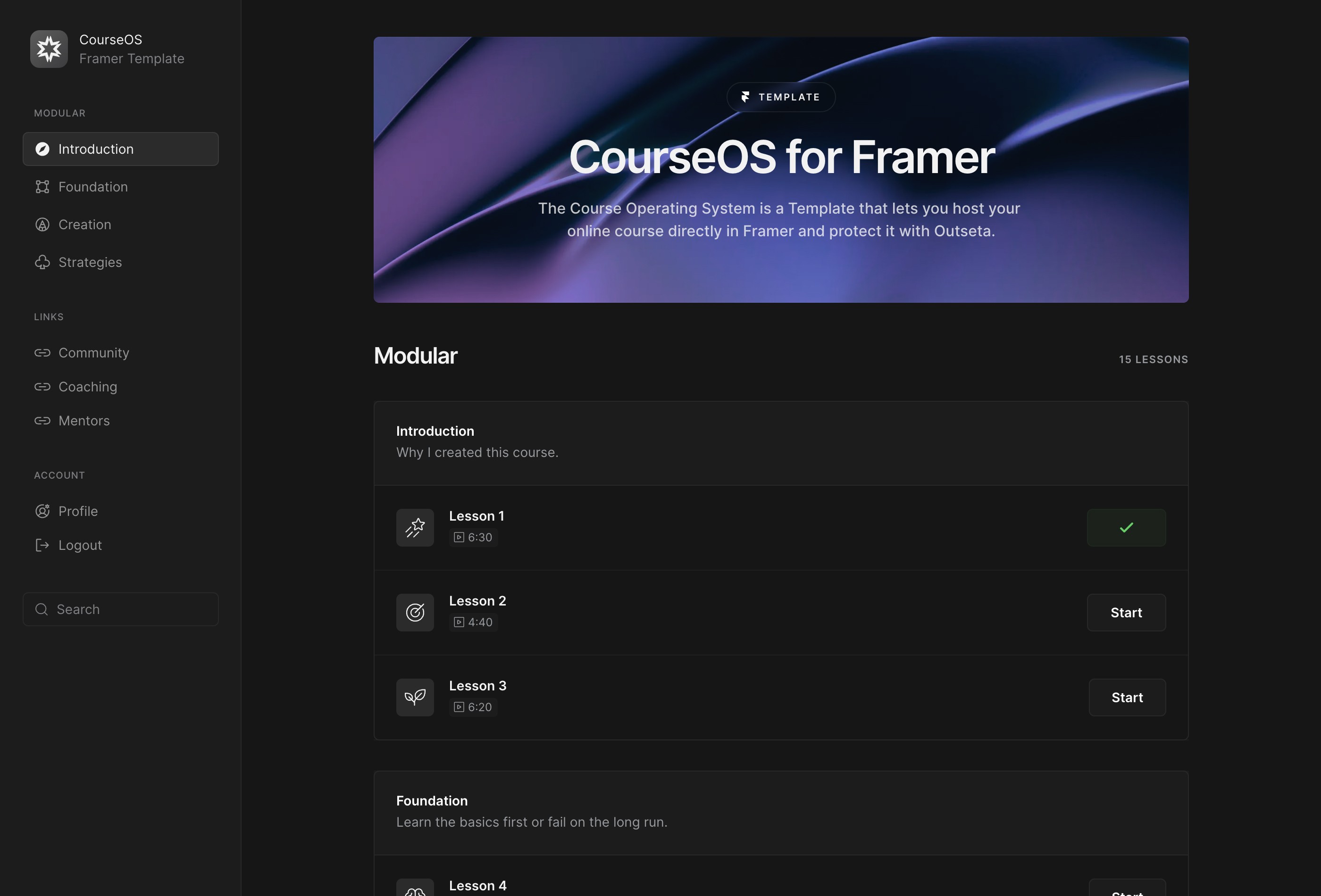 Screenshot 2 of CourseOS