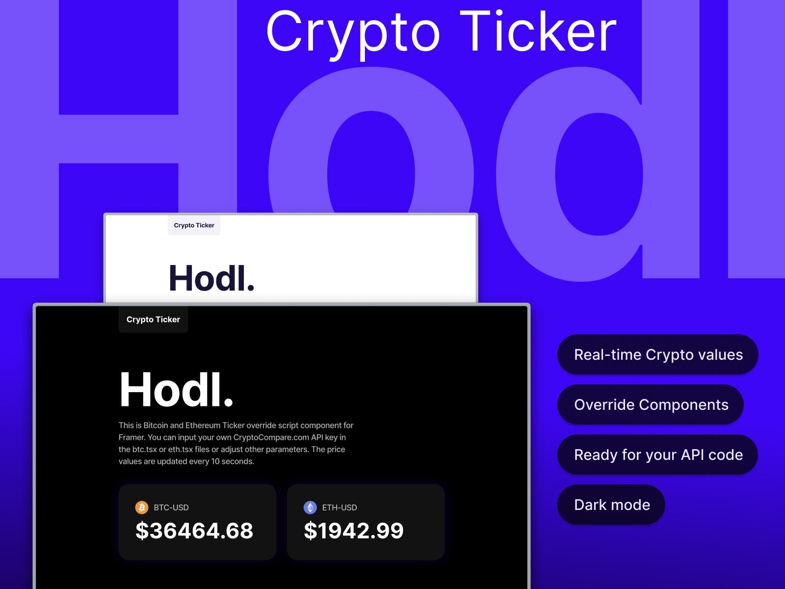 Screenshot 1 of Crypto Ticker - Hodl