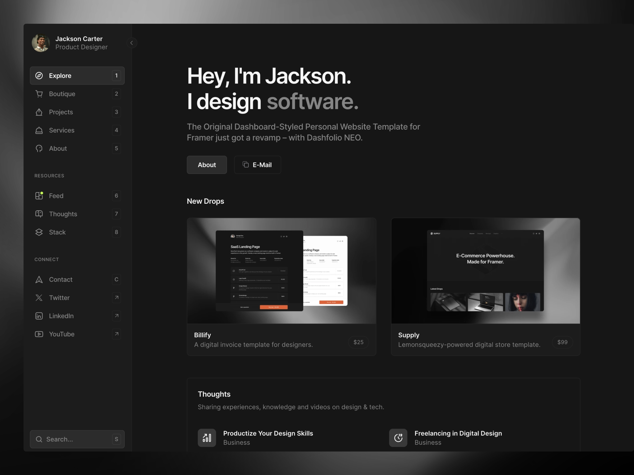 Screenshot 1 of DashfolioNEO
