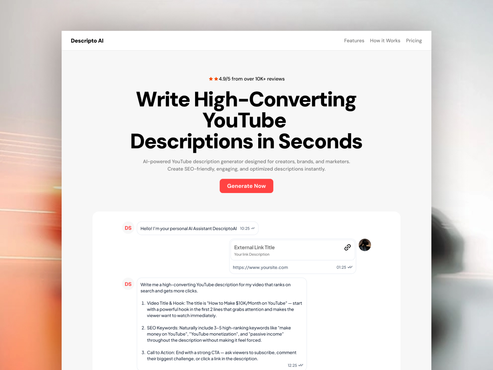 Screenshot 1 of DescriptoAI