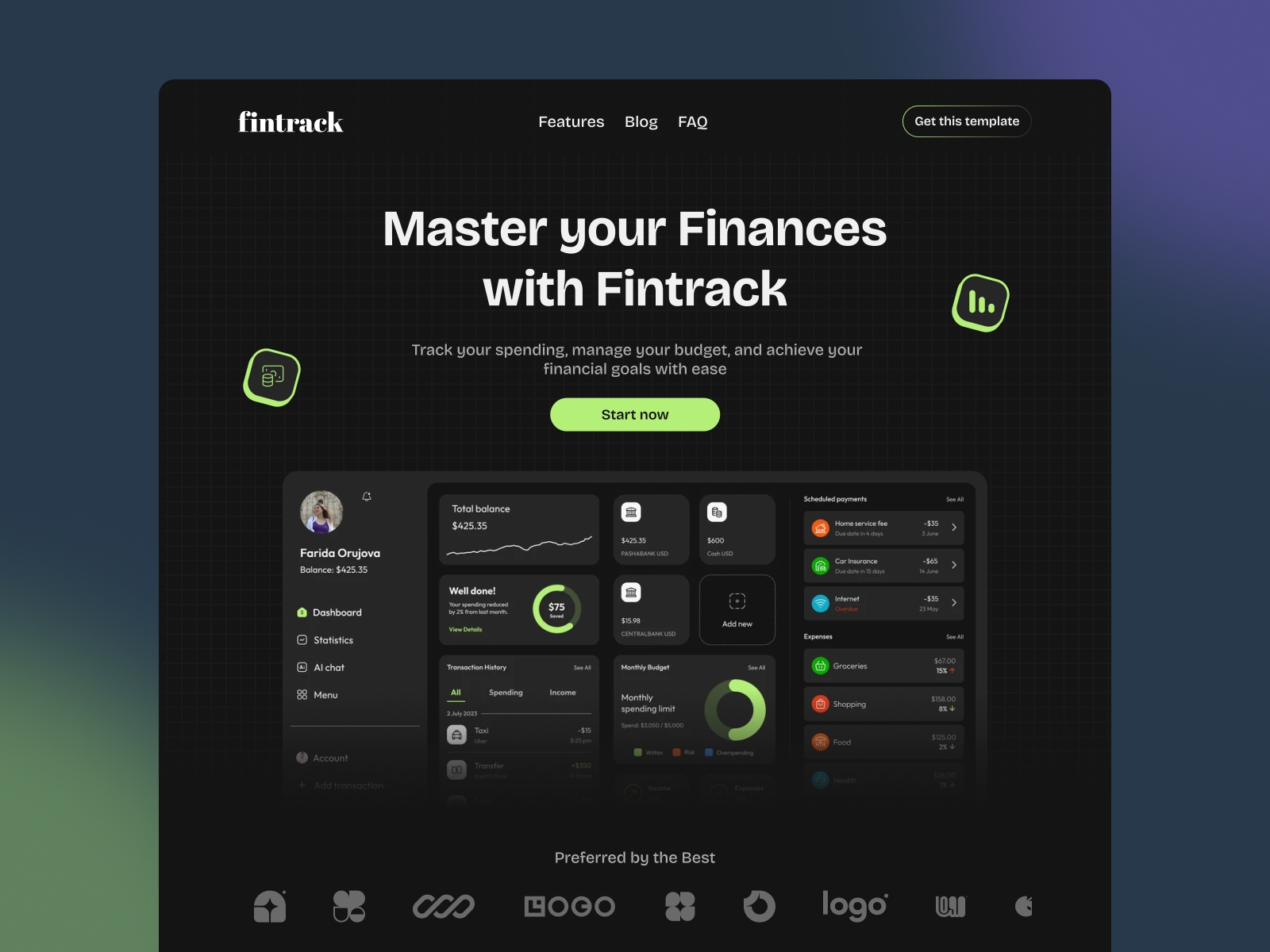 Screenshot 1 of FinTrack