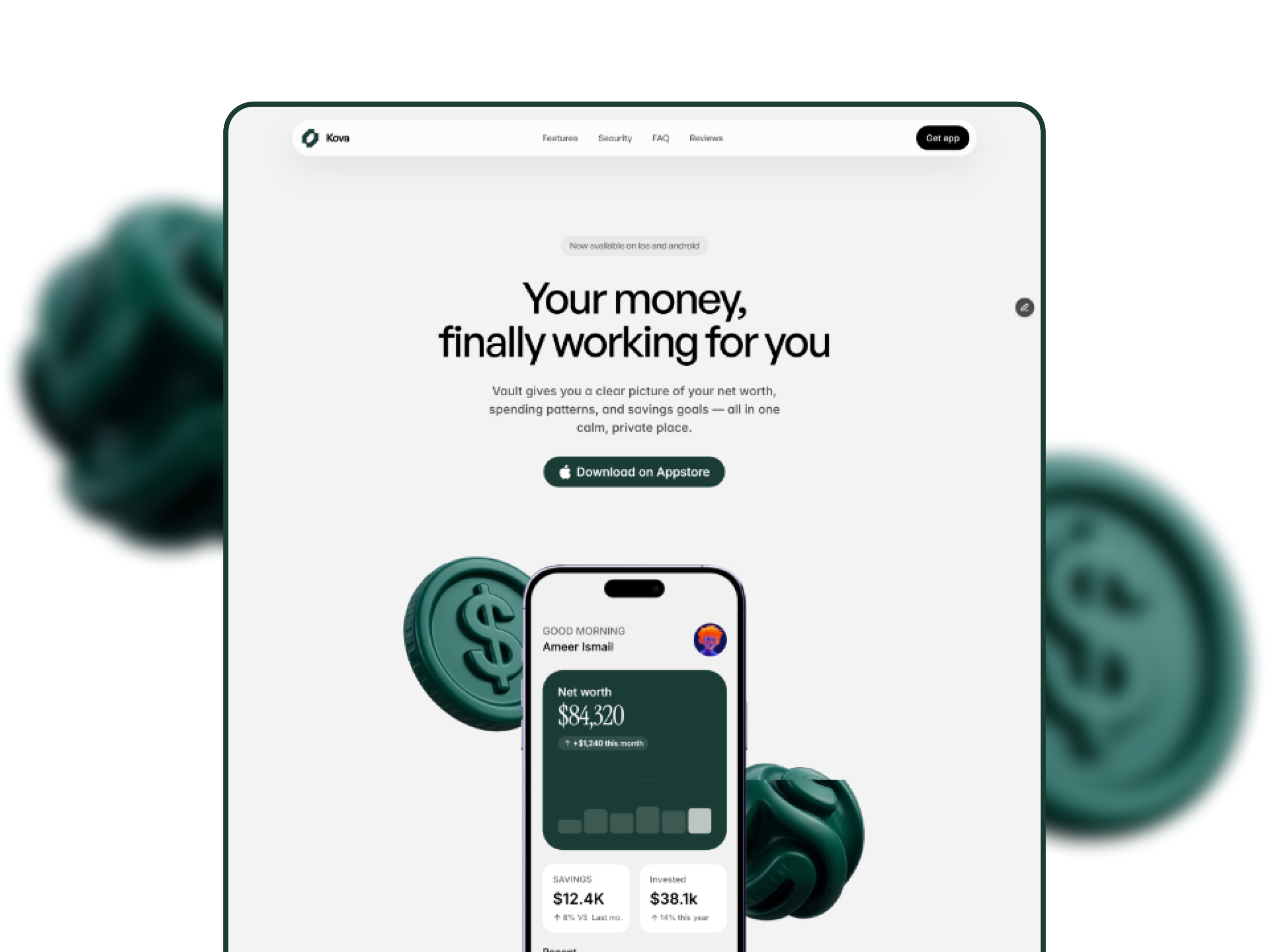 Screenshot 1 of Kova app
