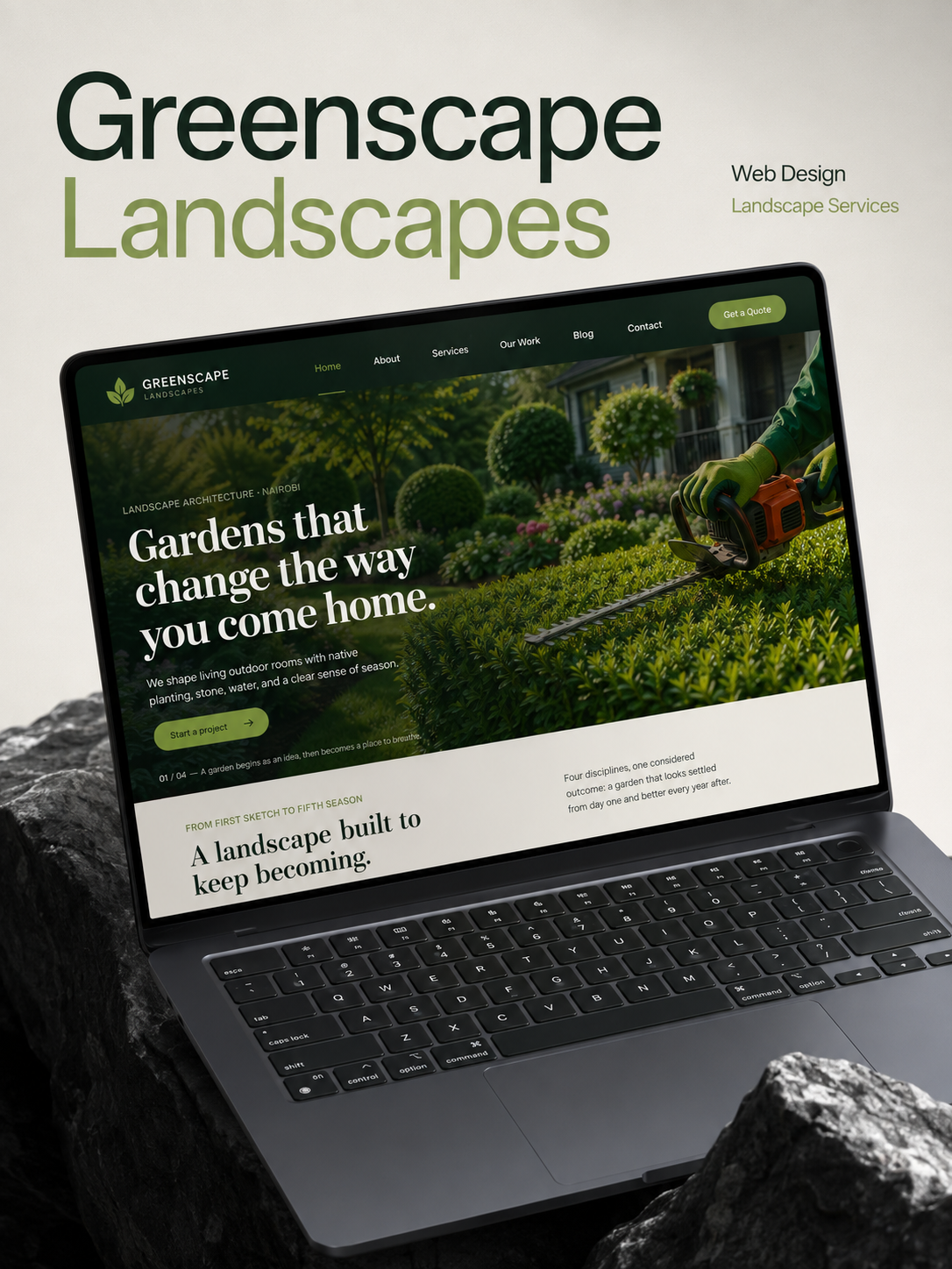 Screenshot 2 of Landscapers Website