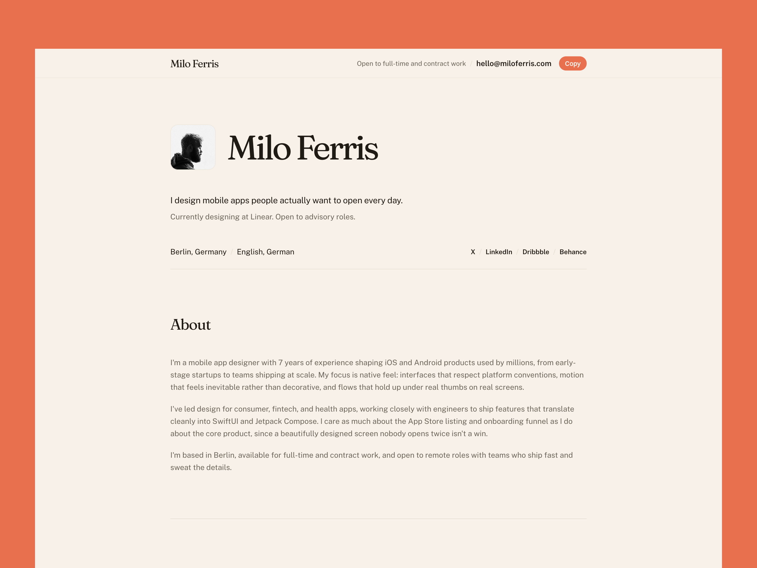Screenshot 1 of Milo Ferris