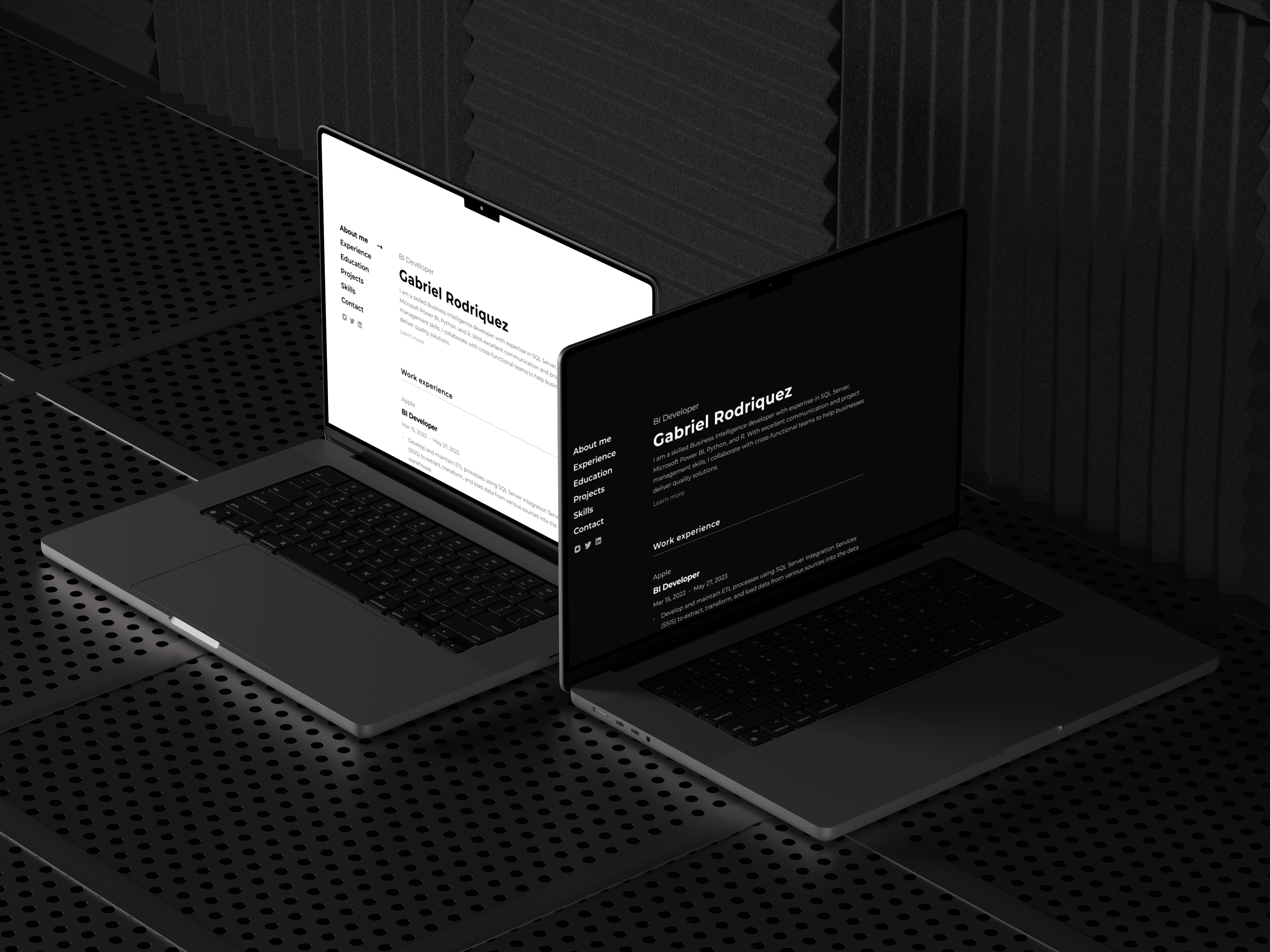 Screenshot 1 of Personal Site/Resume