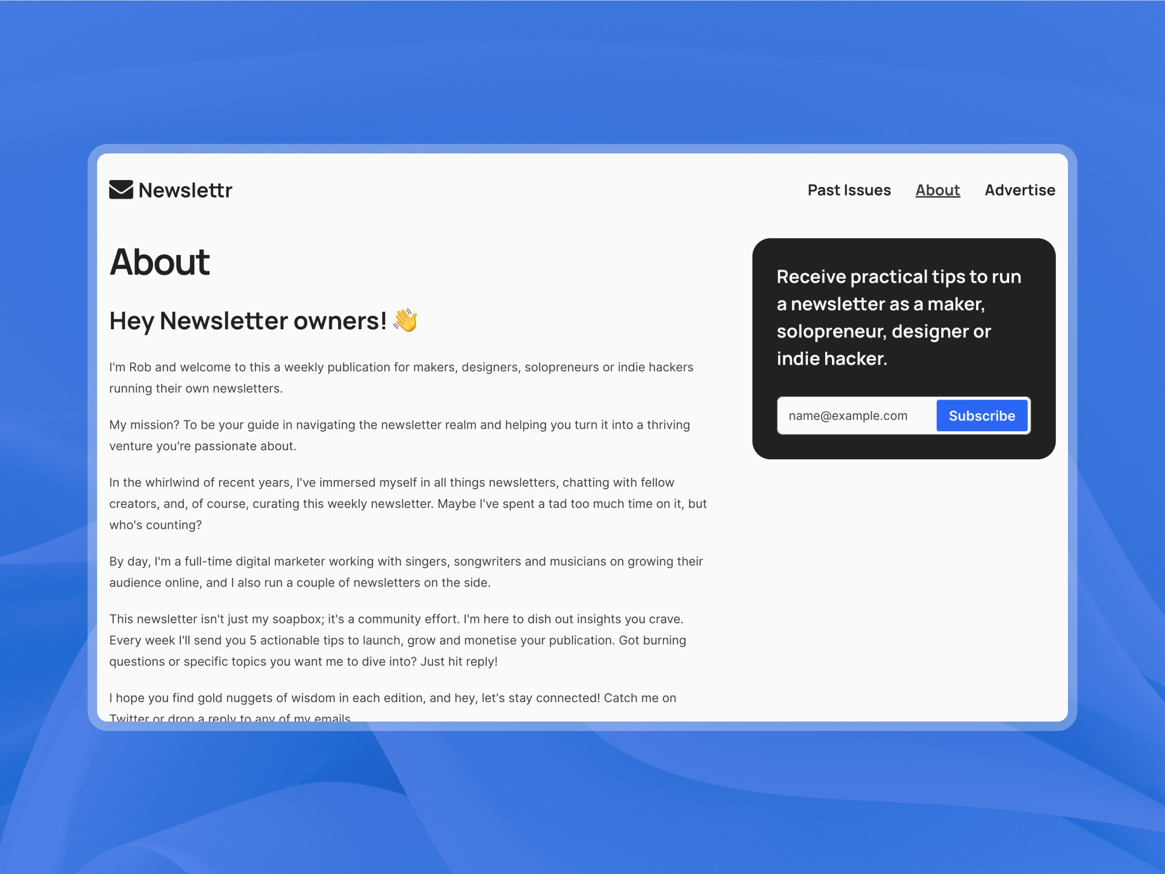 Screenshot 1 of Newslettr