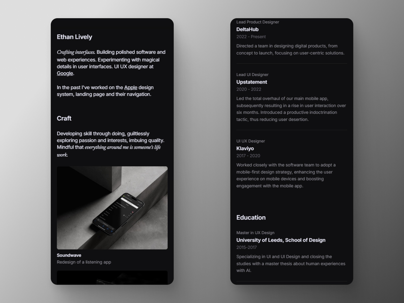 Screenshot 3 of Noir Profile