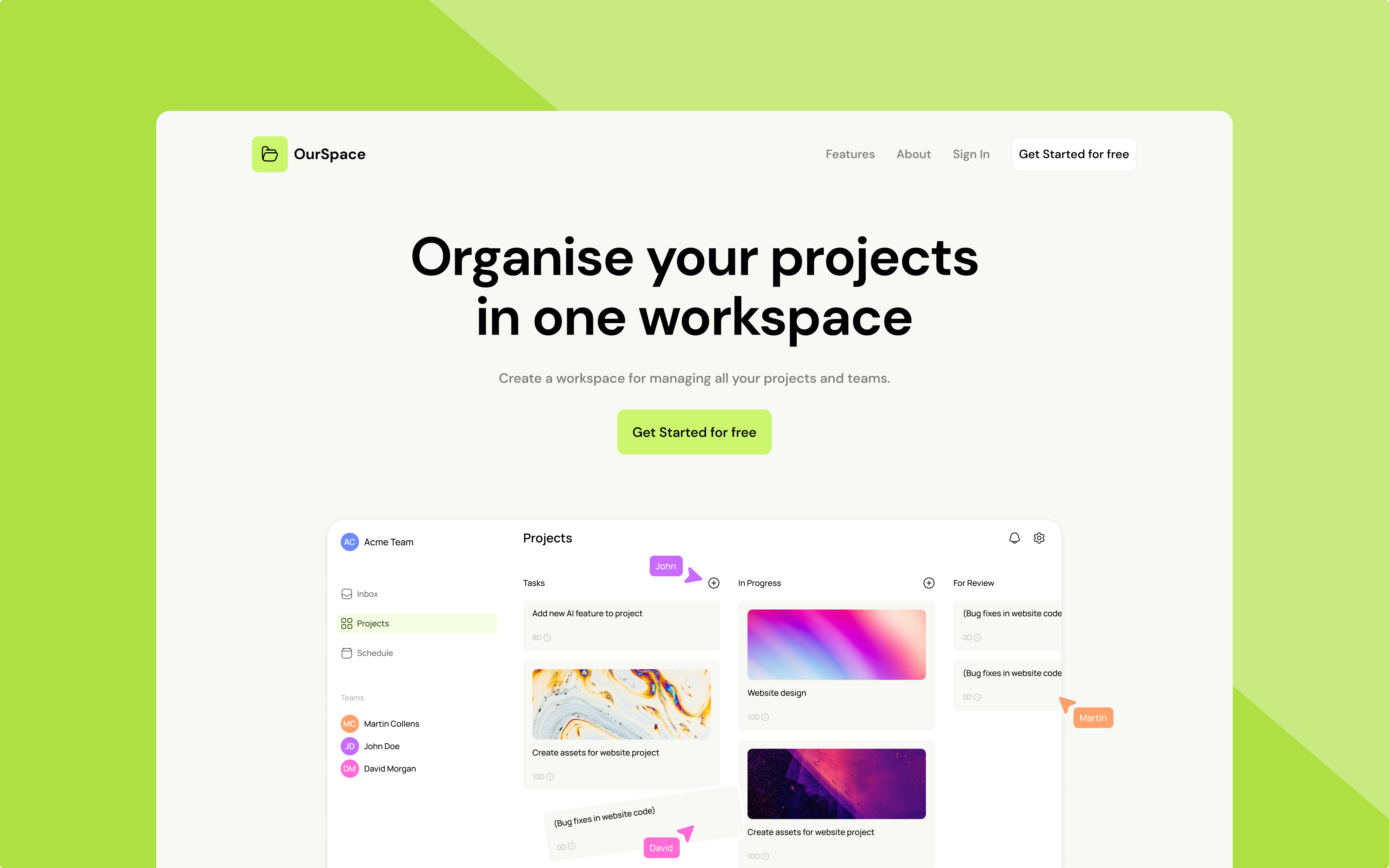 Screenshot 1 of OurSpace