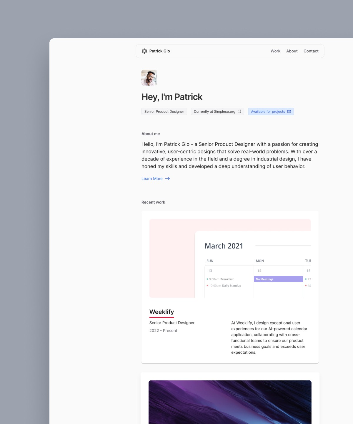 Screenshot 1 of Purefolio