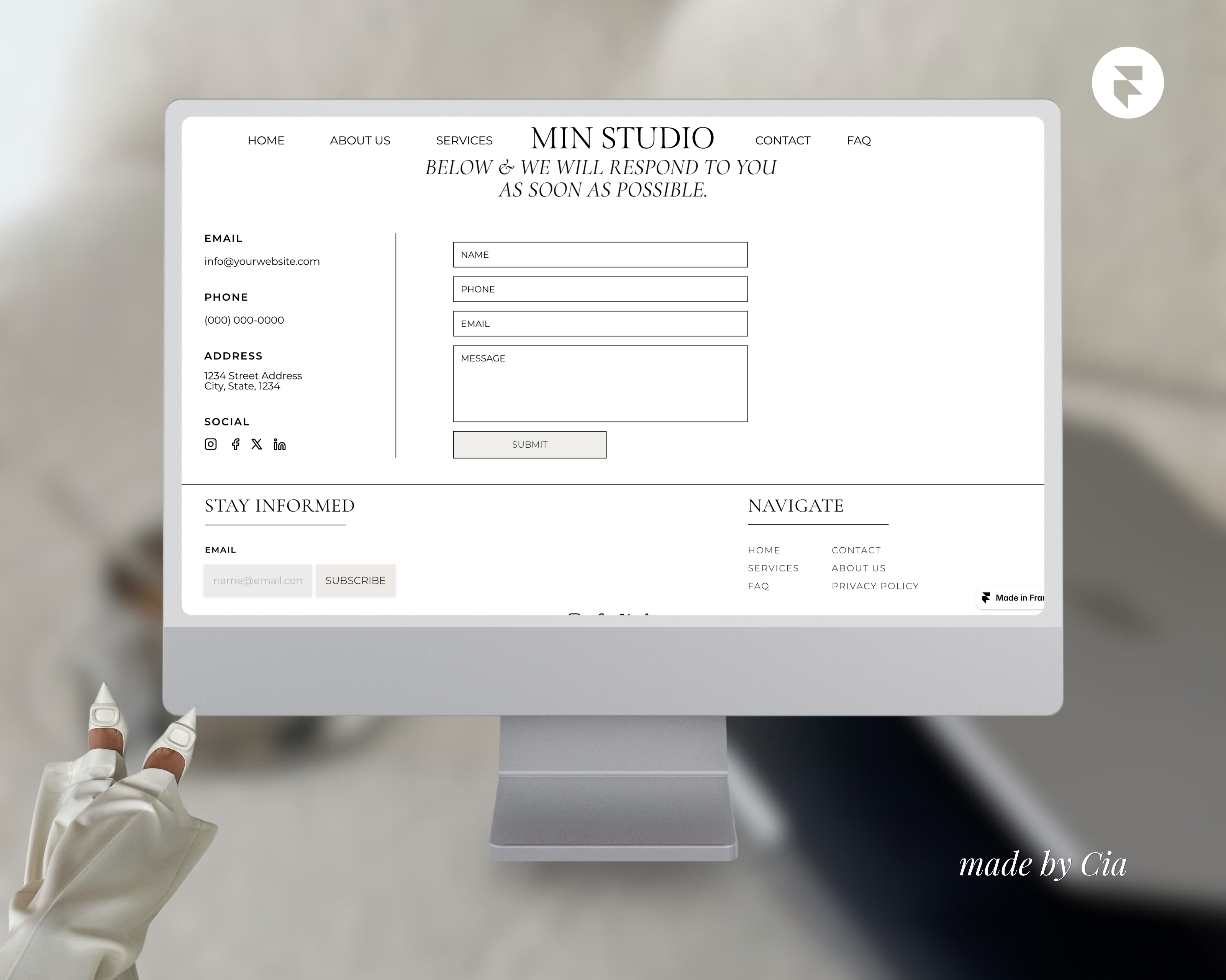 Screenshot 2 of Simple Contact Page