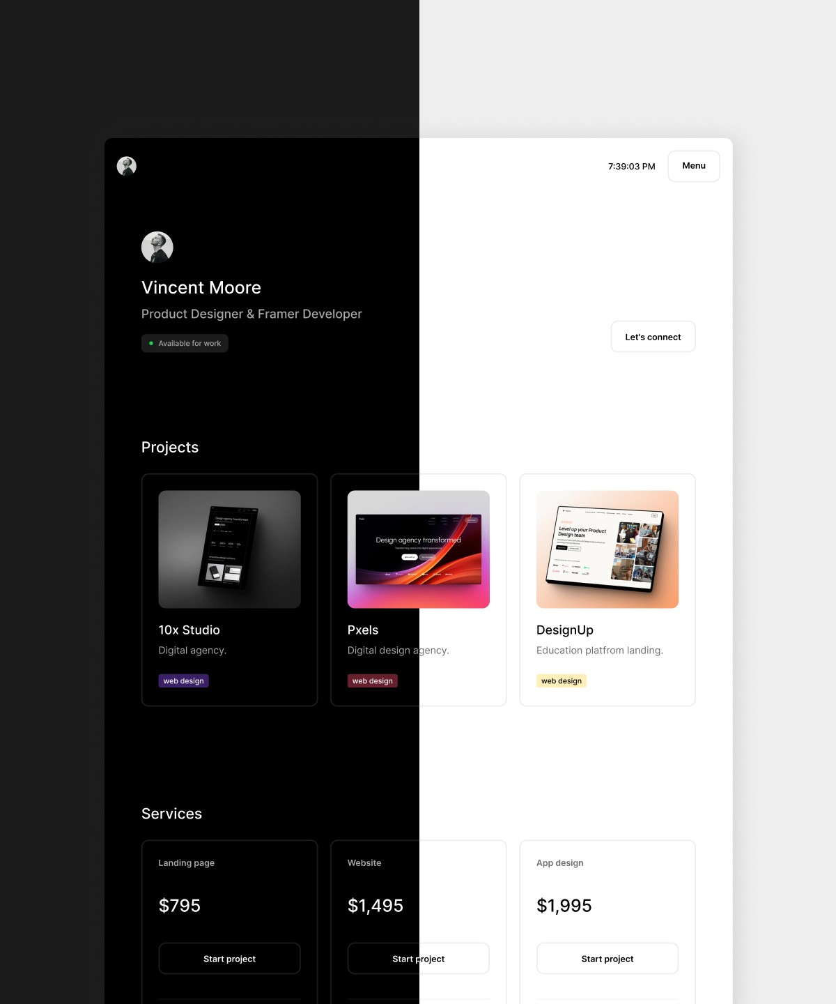 Screenshot 1 of SimpleFolio