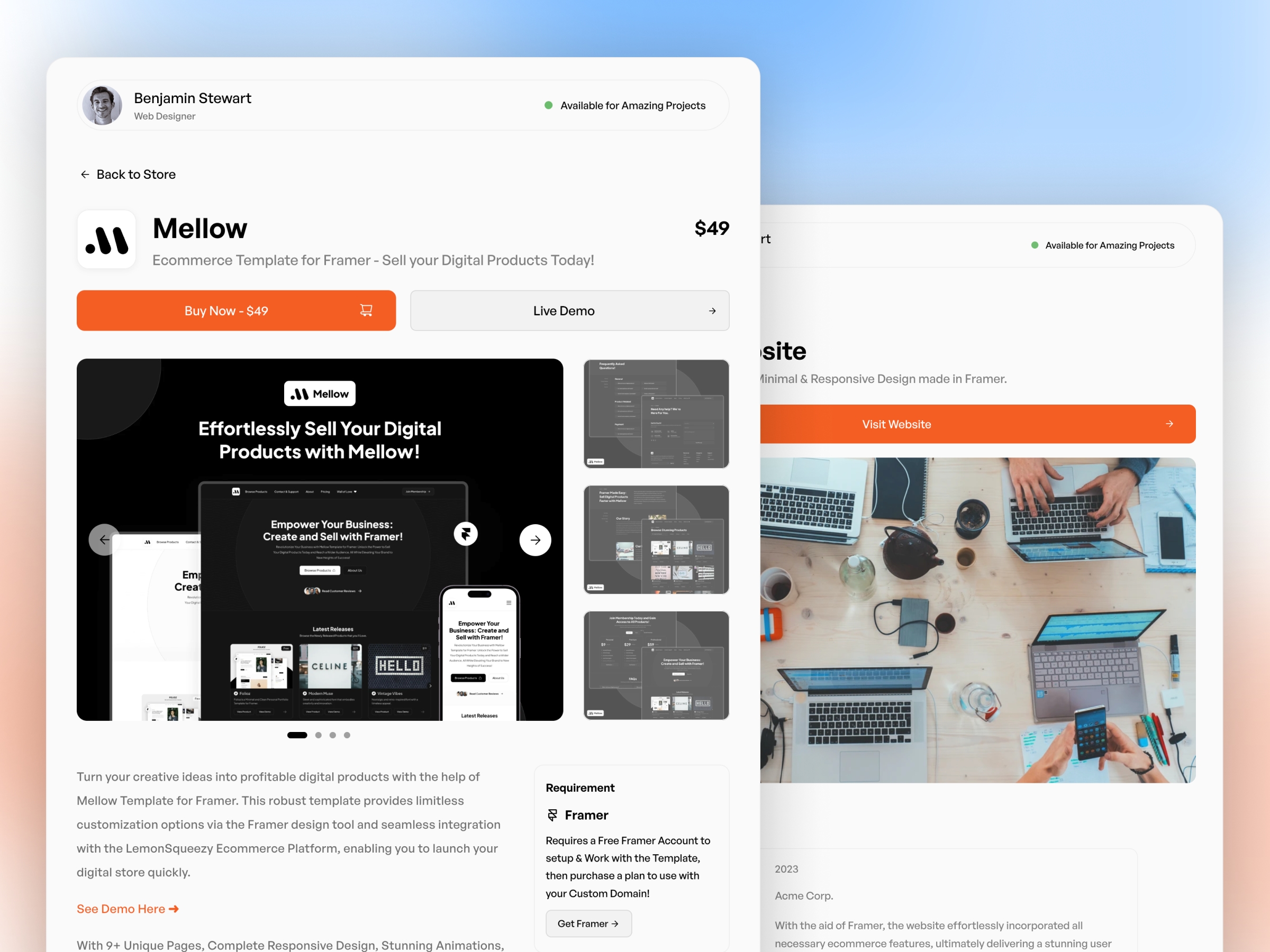Screenshot 4 of SleekFolio