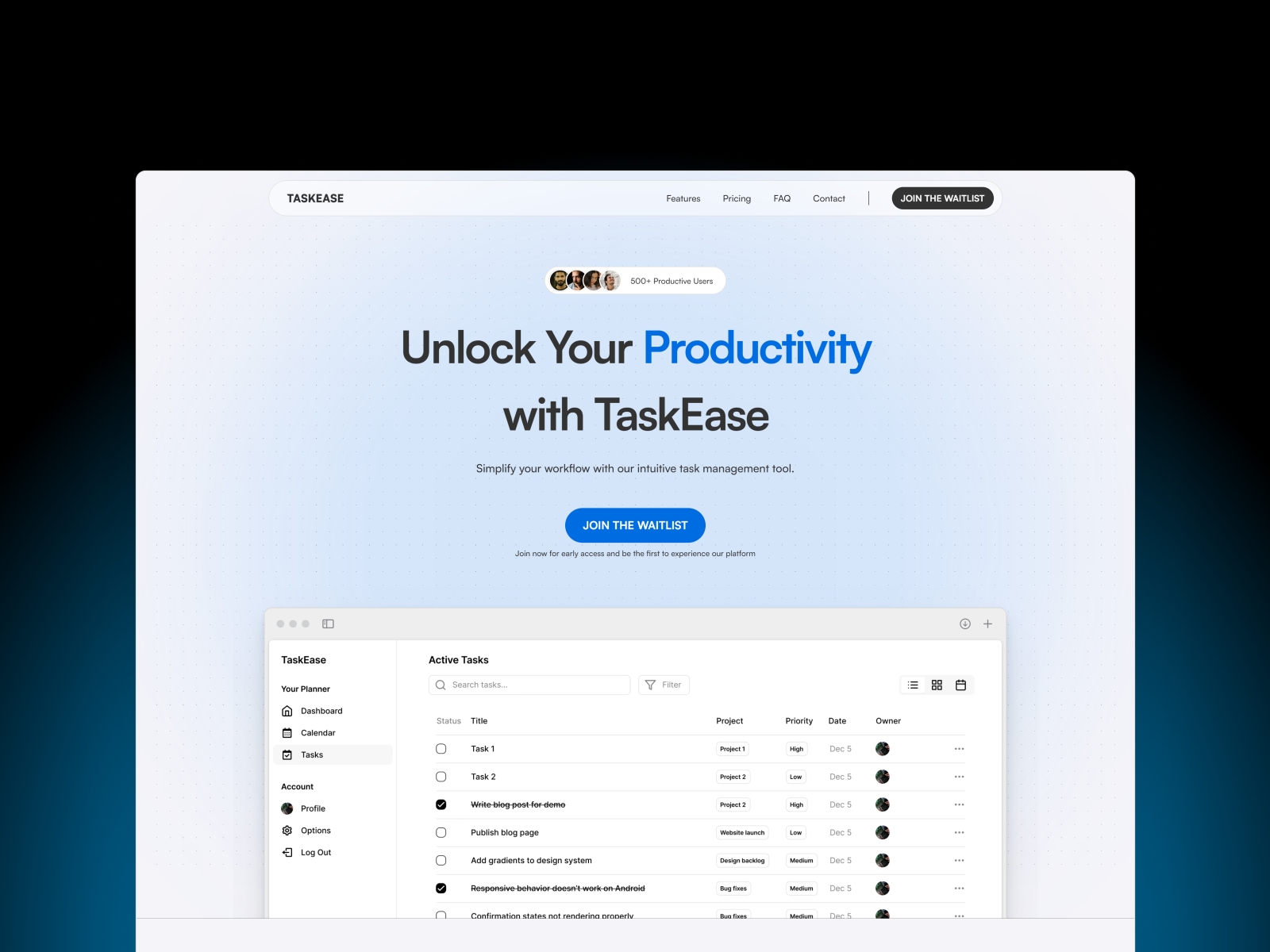 Screenshot 1 of TaskEase