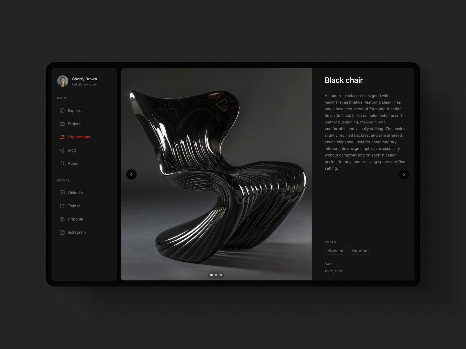Screenshot 1 of TD_Cherfolio
