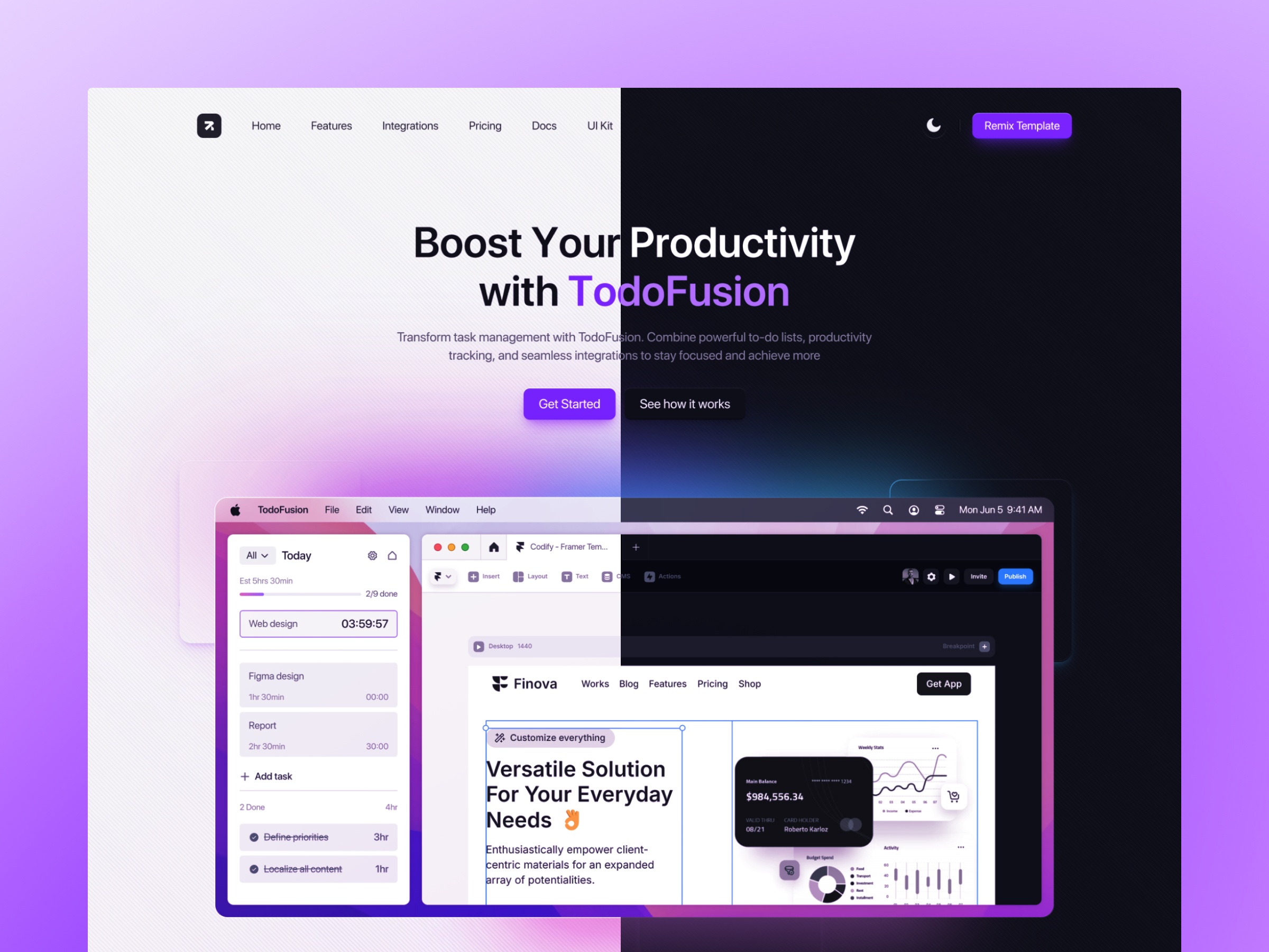 Screenshot 1 of TodoFusion