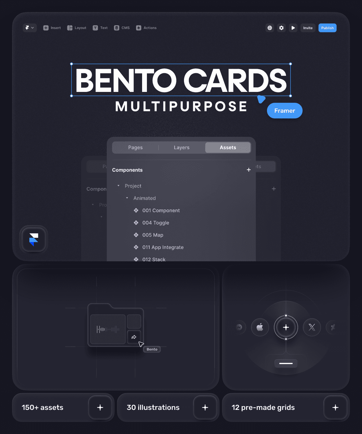 Screenshot 1 of UI8 Bento Cards