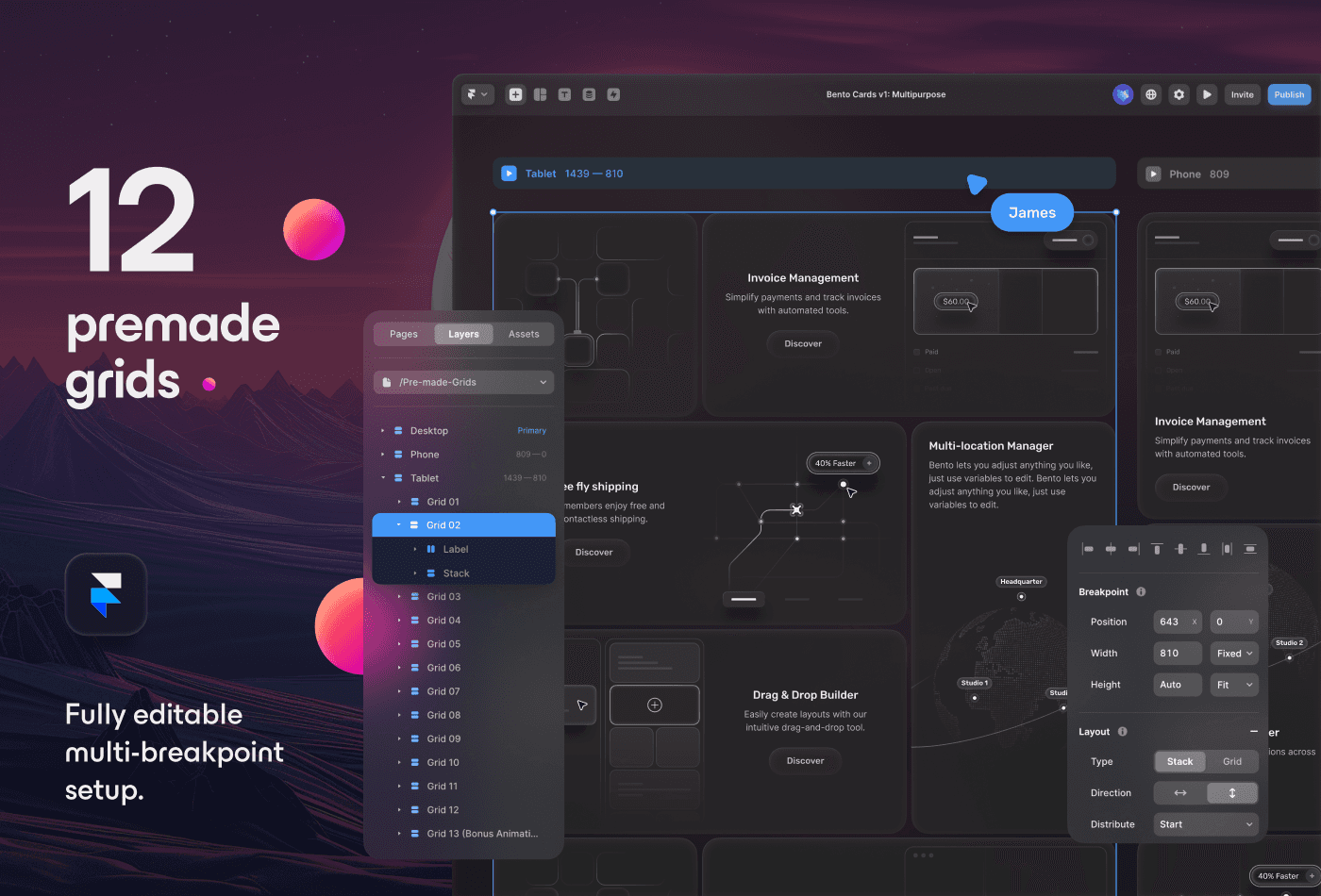 Screenshot 3 of UI8 Bento Cards