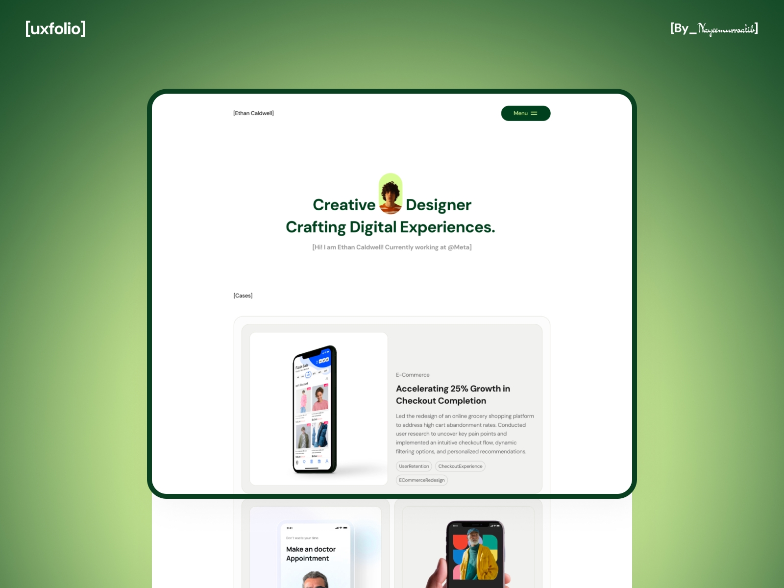 Screenshot 1 of Uxfolio