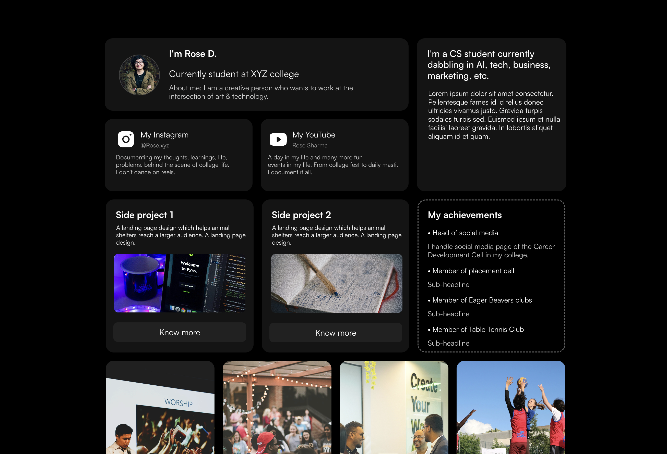 Screenshot 1 of Website for students