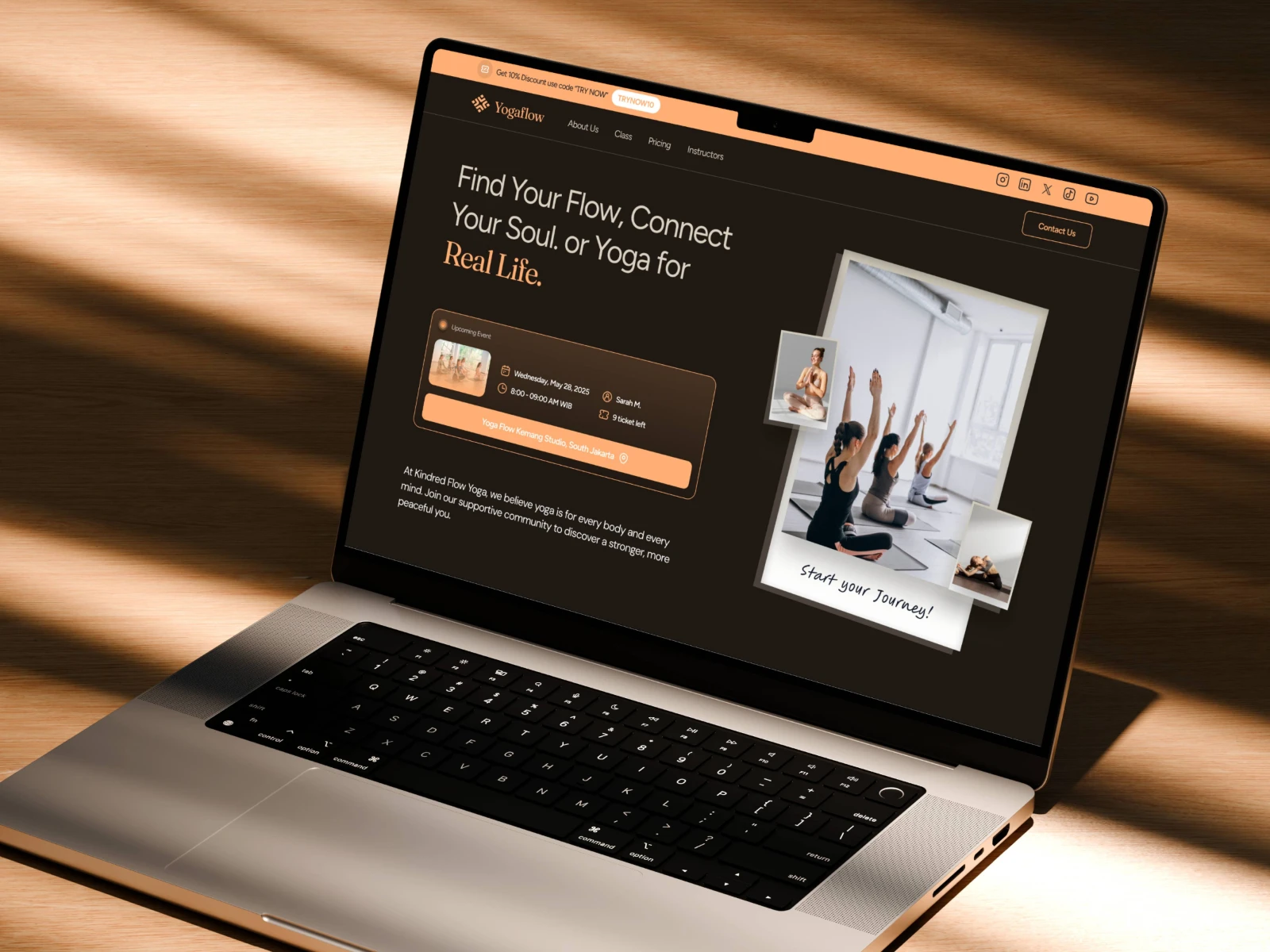 Screenshot 1 of YogaFlow Template