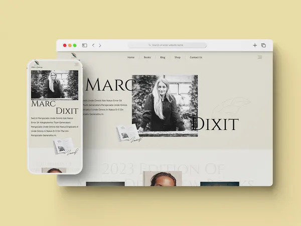 Screenshot 1 of π Author Website
