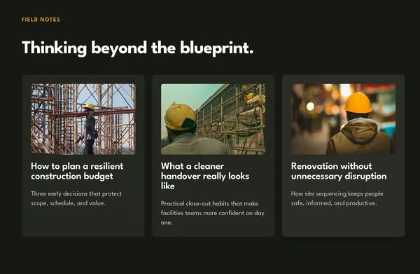 Screenshot 2 of Builders Website