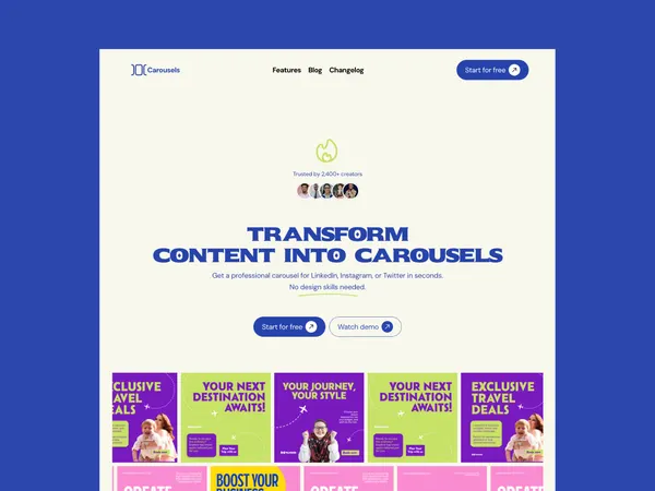 Screenshot 1 of Carousels