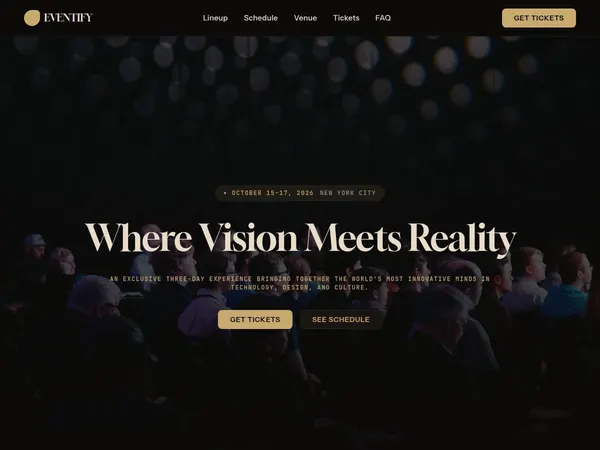 Screenshot 1 of Eventify Template