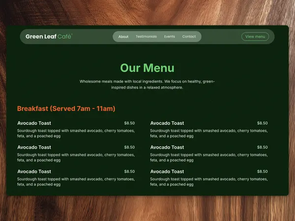 Screenshot 3 of Green Leaf Café