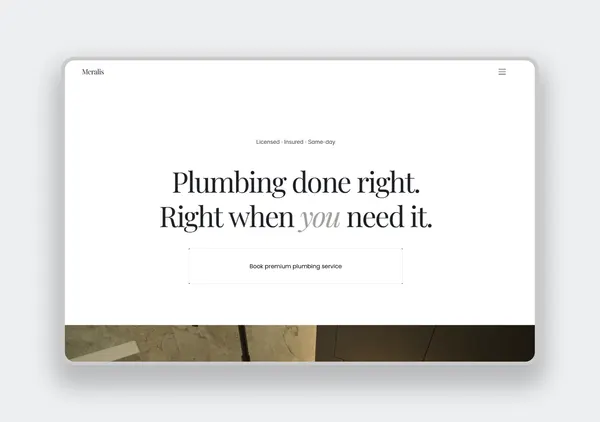 Screenshot 1 of Meralis Plumbing