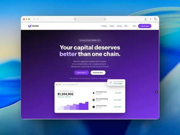 Screenshot 1 of Meridian Template
