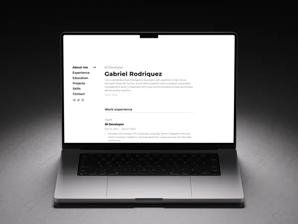 Screenshot 2 of Personal Site/Resume
