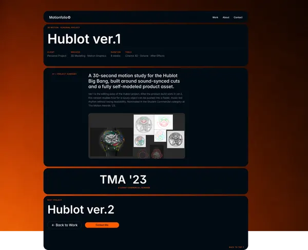 Screenshot 2 of Motionfolio©