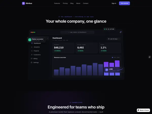 Screenshot 2 of Nimbus Dashboard App