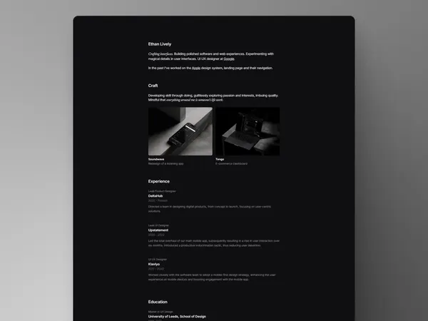 Screenshot 1 of Noir Profile