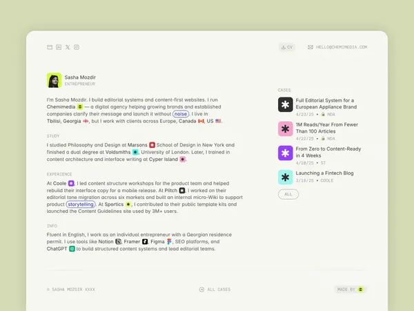 Screenshot 2 of OutlineCV