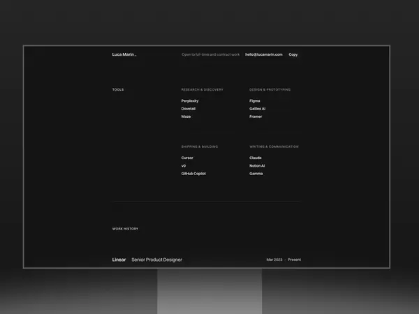 Screenshot 2 of Promptfolio Noir