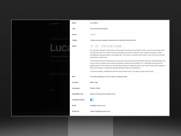 Screenshot 4 of Promptfolio Noir