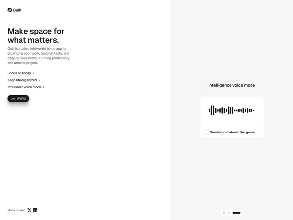 Screenshot 1 of Quill App