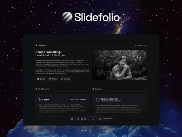 Screenshot 1 of Slidefolio