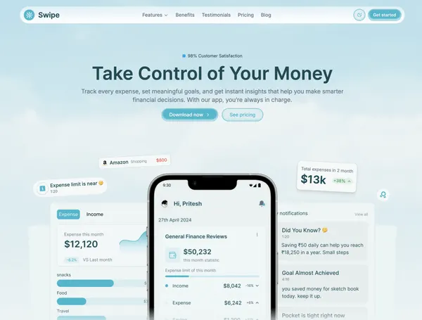 Screenshot 1 of Swipe Mobile App